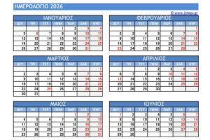 Τα Σημαντικά Γεγονότα και Οι Μερομηνίες το 2026
