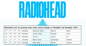 Ενημέρωση για την Περιοδεία της Radiohead το 2025