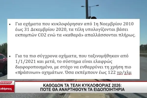 Τέλη Κυκλοφορίας 2026: Τι Πρέπει να Γνωρίζετε