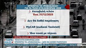Τέλη Κυκλοφορίας 2026: Νέες Ρυθμίσεις και Πληροφορίες