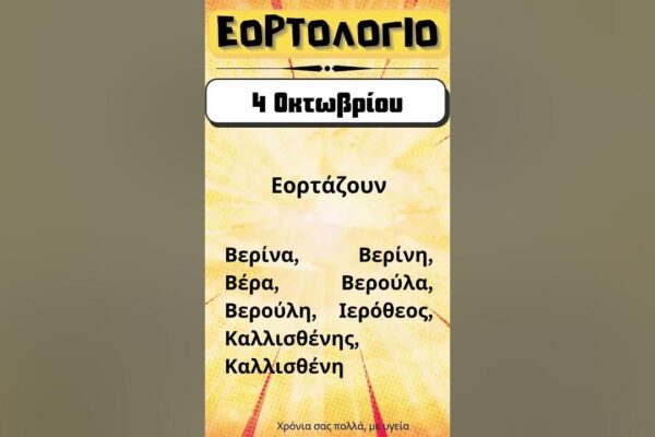 Εορτολόγιο Σήμερα: Ανακαλύψτε τις Γιορτές της Ημέρας