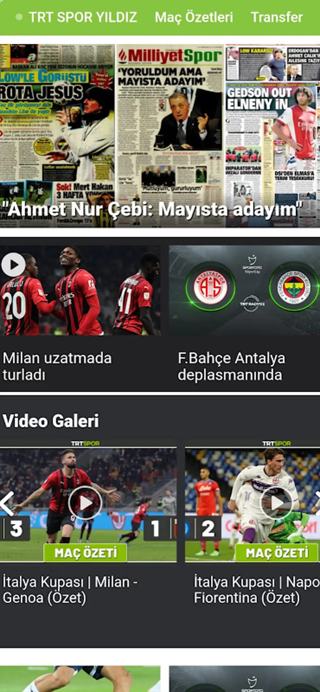 Εξελίξεις και Νέα στην TRT Spor